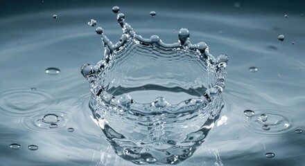 Beautiful Water Splash Crown Formation Abstract