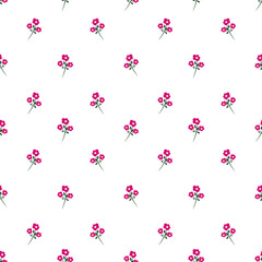 seamless pattern with pink flowers 