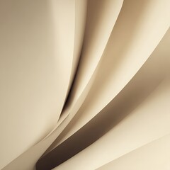 Abstract Beige Paper Curves, Elegant Background