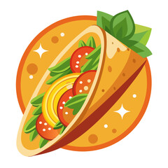 pizza with tomato and cheese vector white background