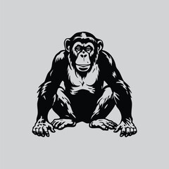 Cool Cartoon Chimp Art for T-Shirts