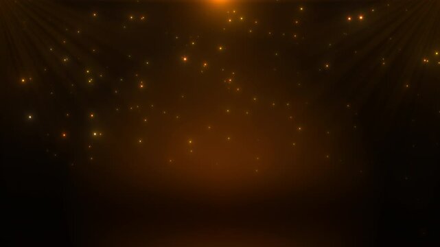 Golden dust luxury wave particles flying futuristic beautiful light abstract award ceremony backdrop 4K