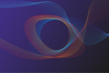 Colorful wave design on a blue background