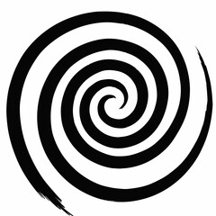 Fototapeta premium Abstract Black and White Spiral Hypnotic Swirl Design, Vortex Illustration, Circular Pattern, Graphic Art
