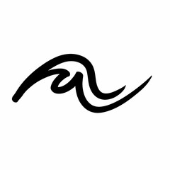 Abstract Wave Design Elegant Black and White Hand-Drawn Vector Graphic for Branding, Website, or Print