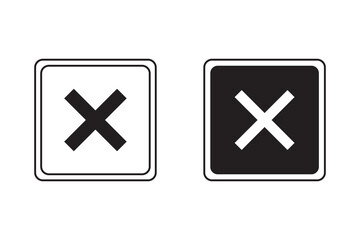 Obraz premium Close icon logo design. Delete sign and symbol. cross sign.