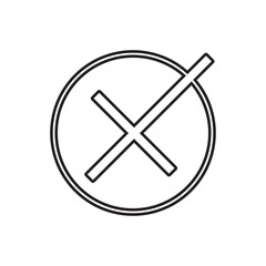 Close icon logo design. Delete sign and symbol. cross sign.