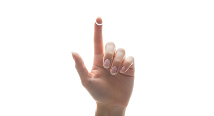 Modern finger touch on clean glass screen, representing innovative technology, user interface, and accessibility for futuristic devices and human computer interaction