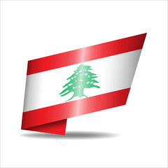 Folded national flag, shining with a shadow.