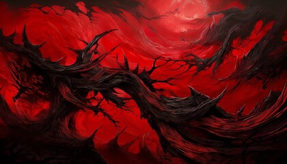 dark fantasy horror red paper texture