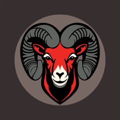 Goat Headt Vector Art Design