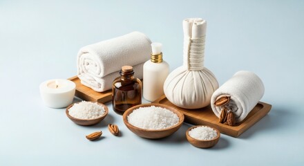 Serene Spa Treatment: Aromatic Salts, Oils, and Towels