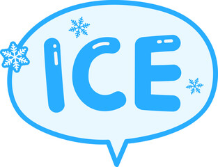 아이스 글자 말풍선