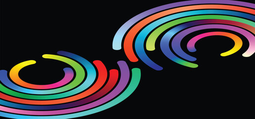 Abstract Colorful Dynamic Lines Isolated on White Background. Vector Elements for Banners, Logos and Corporate Design stock illustration