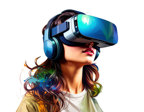 Wojak with VR headset transparent background