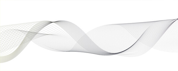 Abstract Flowing lines wave Halftone texture Curve shape on white background. 3D vector wave lines with gradients.geometric connection lines.Used for banner, brochure, science, website, corporate, 