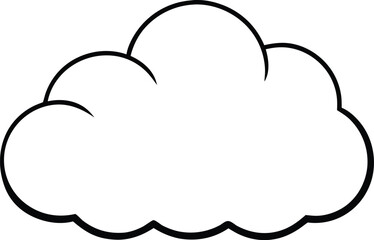Cloud Silhouette: A simple, elegant silhouette of a cloud, perfect for representing weather, dreams, and imagination, a classic element for design.