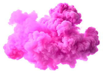 Obraz premium explode pink clouds shapes isolated on white background PNG , AI GENERATED