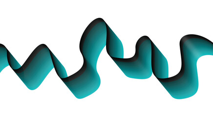 Blend Flowing Curved Smooth Blue Cyan Abstract Background Design Vector Illustration