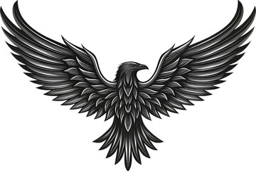 Fototapeta premium stylized bird illustration with intricate details isolated on white background PNG , AI GENERATED