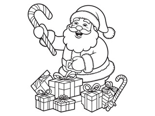  Christmas theme coloring book page