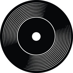 vinyl record groove  macro  on white background.eps