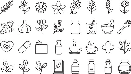 Healthcare and Medicine - Thin line vector icon set. Pixel perfect. Editable stroke. For Mobile and Web. The set contains icons: Healthcare And Medicine, Medical Exam, Medicine, Hospital, Doctor, Medi