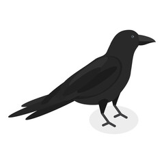 3D Isometric Flat  Set of City Birds. Item 3