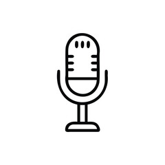 Microphone icon on simple audio recording symbol sound