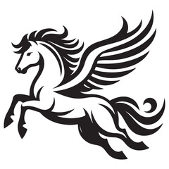 Fototapeta premium Pegasus mythological winged horse vector image