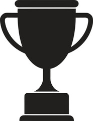 trophy cup isolated on black