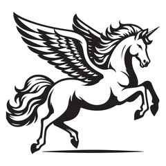Pegasus mythological winged horse vector image