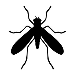 Silhouette image of a mosquito, a representation of disease and summer