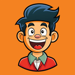 funny cartoon character of man