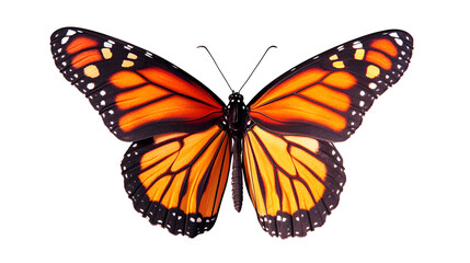 Naklejka premium A large orange butterfly with black wings