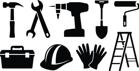 Obraz premium Construction and DIY Tools Icons