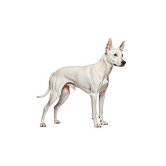Obraz premium Elegant Dog Posing: A graceful dog, a picture of poise, standing alertly, embodies elegance and attentiveness, highlighting the dog's refined nature.