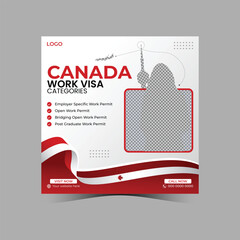 Canada Work Permit social Media Post design