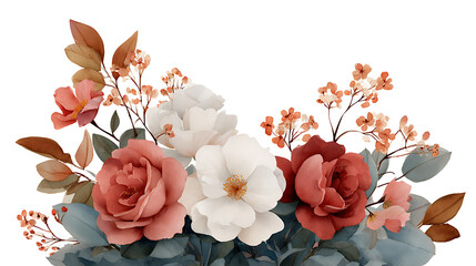 Watercolor rose composition 51955344 1