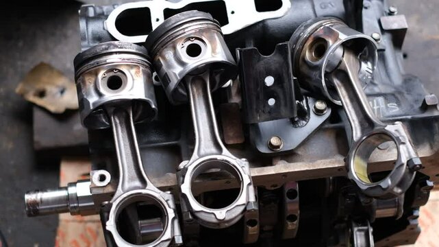 Three piston rings are shown in a close up. The rings are silver and appear to be in good condition