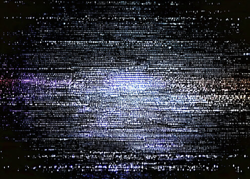 Glitch displays a color texture and horizontal effect design