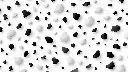 Seamless animal pattern. Cowhide texture with black spots on white. Mammal fur print. Leather design. Vector illustration 54538923 1
