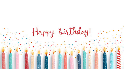 Beautiful hand drawn birthday party clip art stock illustration. Birthday candles invitation. 62154073 1