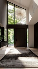 Modern home entryway with sunlit. (2)