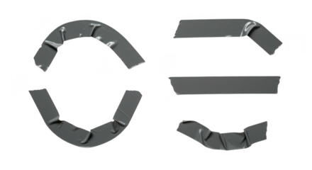 Geometric Metal Sections: An abstract composition of interconnected metallic shapes, showcasing sleek, industrial design and geometric harmony.