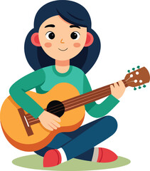 girl playing guitar