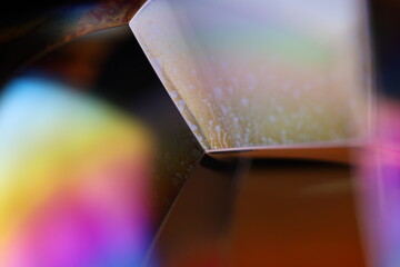 Geometric liquid shapes, colourful abstraction, macro photography 