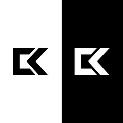 Fototapeta premium vector logo letter C and K combination abstract
