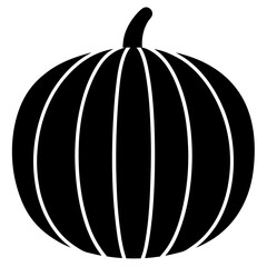 A simple pumpkin is isolated on white background