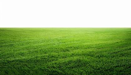 Fototapeta premium green grass field isolated on white background